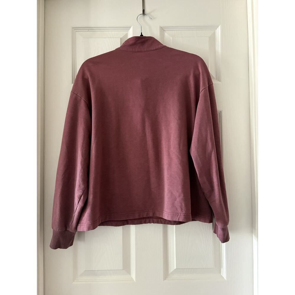 Patagonia Ahnya 1/4 Zip Pullover Women's Large Sequoia Red Outdoor Sweatshirt - Picture 2 of 7